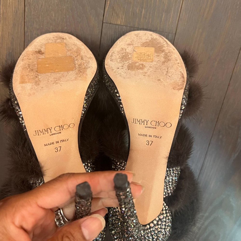 Jimmy Choo Fur and Crystal Stilettos - Picture 5 of 5
